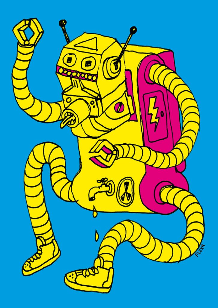 Backups – The Live Issue #2, Flyer from 2005 by Studio Anti with a custom Font by Flexn.